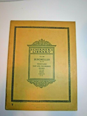Schirmer's Library of Musical Classics Vol 500 Burgmuller 25 Studies for Piano