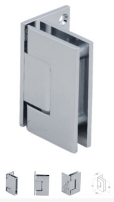 CRL Polished Chrome Geneva 044 Series Wall Mount Offset Back Plate Hinge
