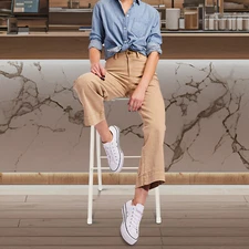 White Foldable Bar Chair, Tall Folding Chair, Folding Stool, Dining Rooms Chair