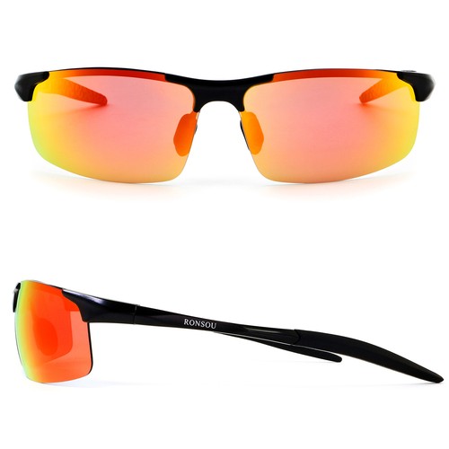 RONSOU Men Sport Al-Mg Polarized Sunglasses Unbreakable For Driving Fishing Golf - Picture 24 of 54