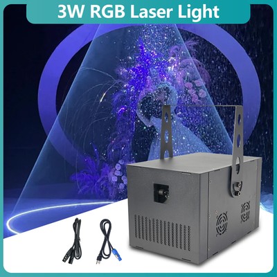 Full Color Animation RGB 3W Indoor DJ laser Lights Stage Laser Light for Concert Stage Night