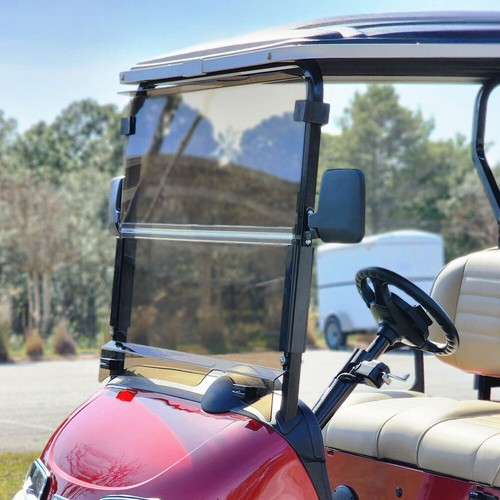 Tinted Golf Cart Full Windshield For EZGO RXV 2008-2022 Thick With Bottom Gasket - Picture 1 of 3