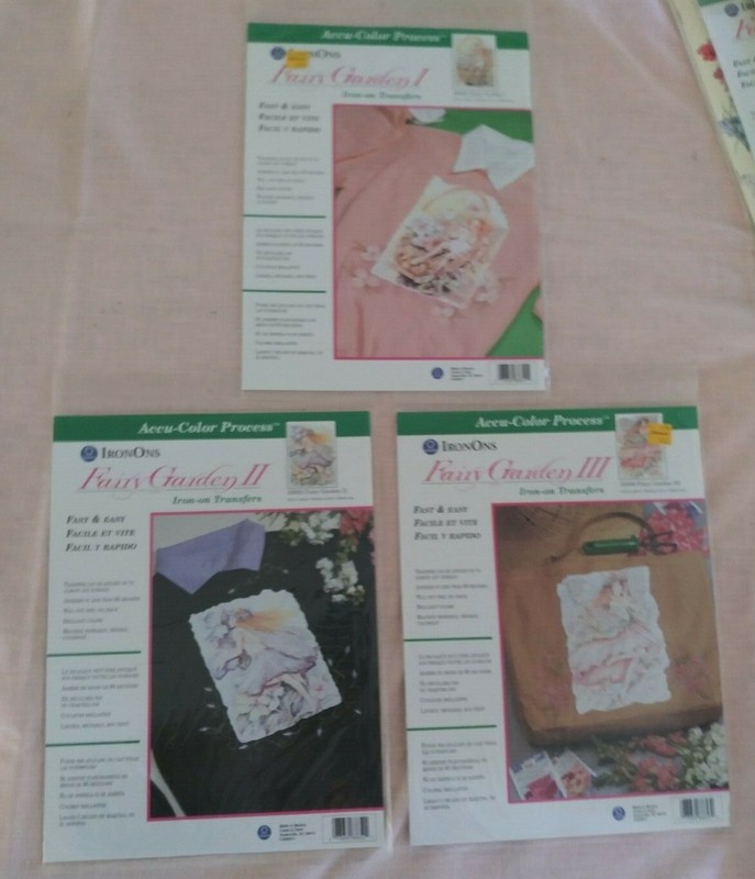 Coats Iron On Transfers... Fairy Garden I, II and III