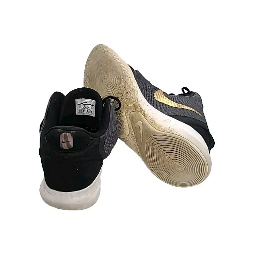 Size 11 - Nike Precision 3 Black and Gold Mid-Top Basketball Sneaker NIKE Precision III Basketball Shoes Black Gold Logo Mens  main image 3