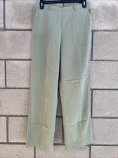 Alfred Dunner Women  s Size 8 Pull On Elastic Waist Pants Olive Green W/Pockets