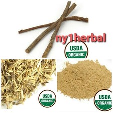 Organic Licorice Root DRIED CUT / POWDER Glycyrrhiza glabra 100 Dry  Natural