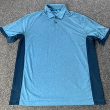 Nike Golf Dri-Fit Mens Polo Shirt Short Sleeve Blue Standard Fit Size L