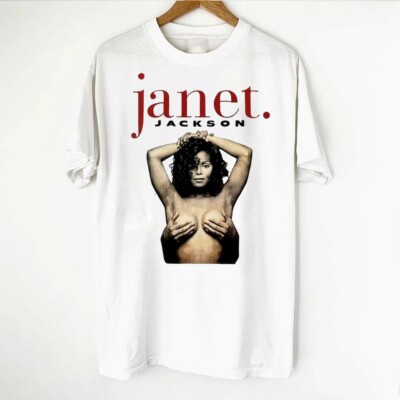Vtg Janet Jackson Palau Sant Jordi Barcelona Tour Cotton White Shirt KN121