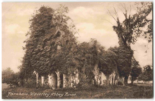 Farnham Waverley Abbey Ruins Surrey - Pre WWI Friths Postcard V24