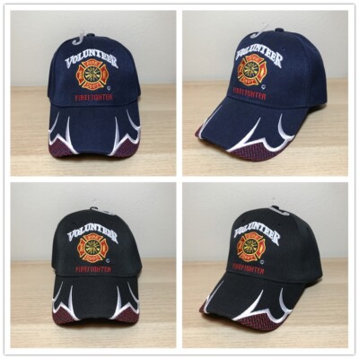 Fire Fighter Volunteer Fire Department Hat Black/Navy Blue BUY 1 GET 1 FACE MASK
