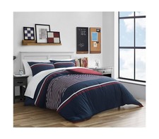 Nautica - Queen Comforter Set, Cotton Reversible Bedding with Match... Fast Ship