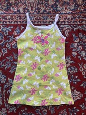 Vintage Y2K Disney Store LIZZIE MCGUIRE Girls Size 2/3 Green Floral Knit Dress