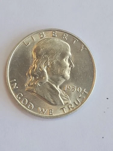 1950 D CHOICE BU FRANKLIN HALF DOLLAR