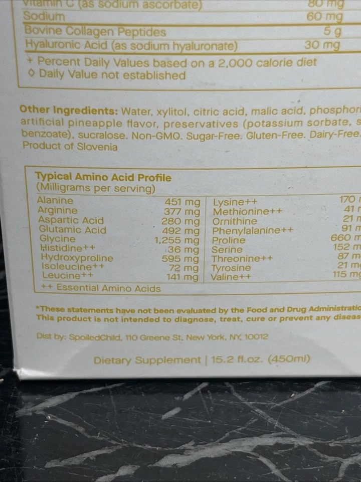 Spoiled.Child E27 Extra Liquid Collagen Pineapple Flavor new 15.2oz - Image 4 of 4