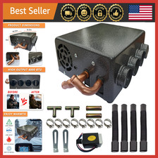12V 8000 BTU Diesel Air Heater for Car Truck - Portable, Low Profile, 4 Ports