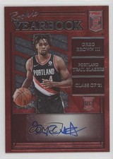 2021-22 Donruss Elite Rookie Yearbook Auto Greg Brown III #RY-GBR Auto 03rx