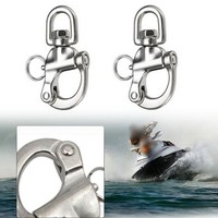 Zwei 316 Edelstahl Schnellverschluss Snap-SchäKel FüR Outdoor & Marine