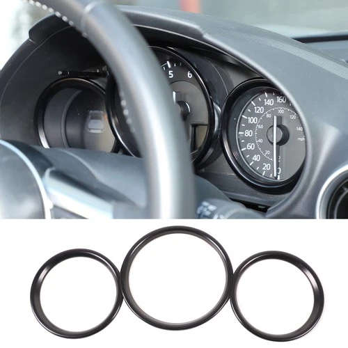Black Alum Instrument Cluster Accent Trim Cover Ring Fits Mazda MX-5 Miata 2016+