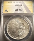 1883-O MORGAN SILVER DOLLAR ** ANACS MS-63 ** PROBLEM-FREE COIN  (7875)
