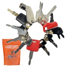 12 Heavy Equipment Key Master Set, Construction Set for Cat Silver