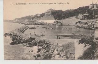 CPA 13 MARSEILE Promenade de la Corniche (Anse du prophète) 1919