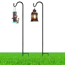 2 Pcs 60 Inch Shepherds Hook for Outdoor Adjustable Bird Feeder Pole Metal St...