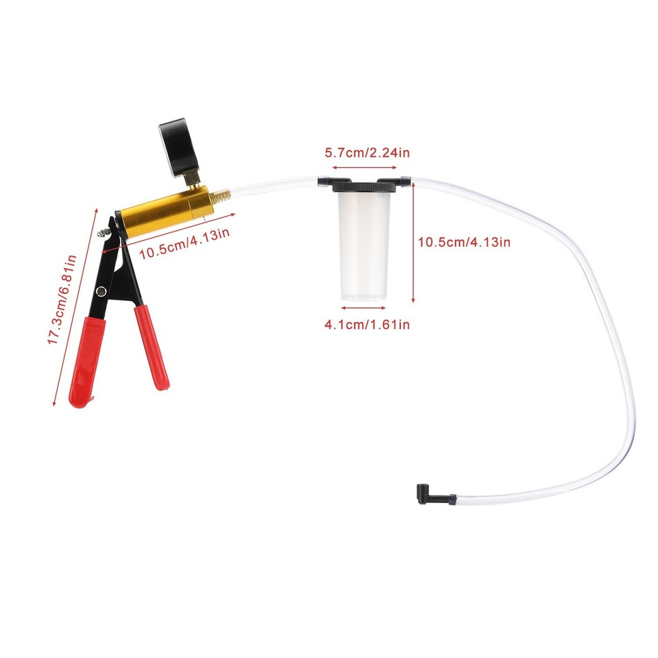 Hand Held Brake Bleeder Kit Hand Held Vacuum Pump Brake Bleeder Kit - Brake Fluid Tester &amp; Bleeding Tool Set Brake Fluid Bleeder Tester Set With Case