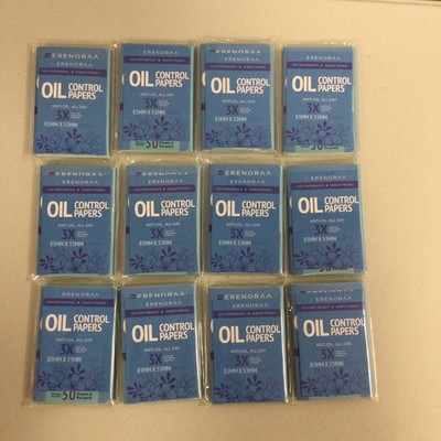 LOT OF 12  Facial Oil Control Firm Absorbent Paper Sheet Oil-Absorbing Paper