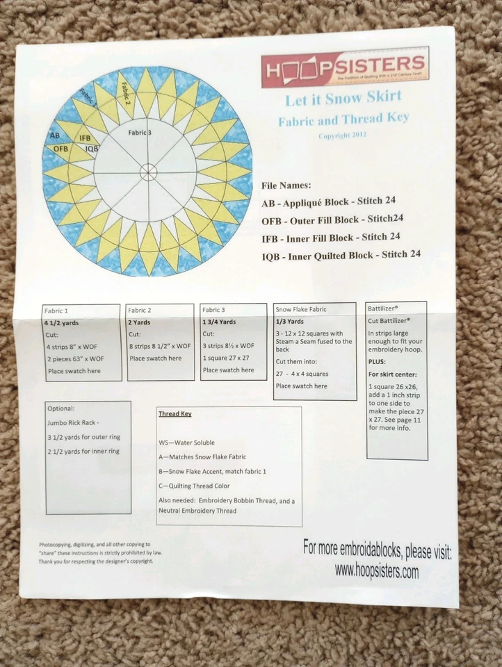 Christmas Tree Skirt Pattern Hoopsisters Patchwork Pattern CD Instruct. - Image 4 of 4