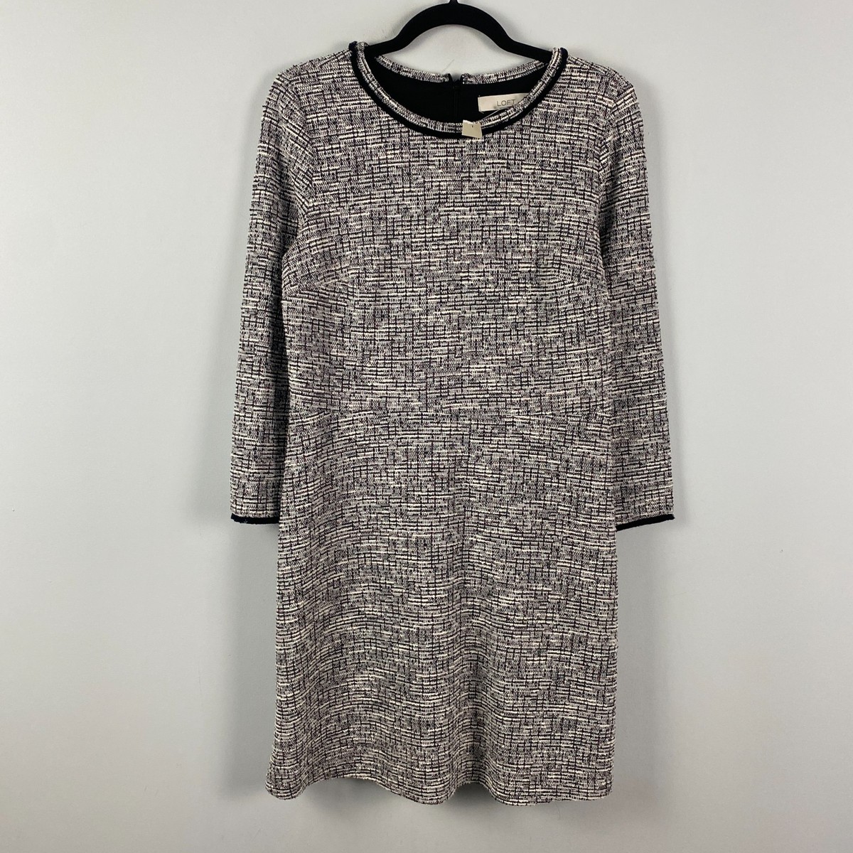 chinese dress ladies Check Boucle Long Sleeve Mini Dress – self-portrait-US main image 1