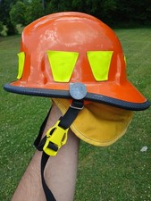 Casco de bombero vintage Cairns & Brother naranja casco de bombero 770R
