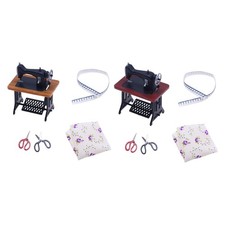 Machine à coudre pour maison de poupée, décoration pour meubles de chambre à