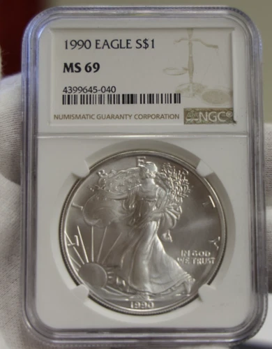 1990 US Silver Eagle $1 NGC MS69 Better Date