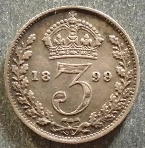 1899 Victoria Threepence — photo from another recent sale
