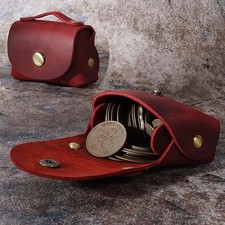 Genuine Leather Mini Vintage Coin Purse Key Bag Change Wallet for Men Women