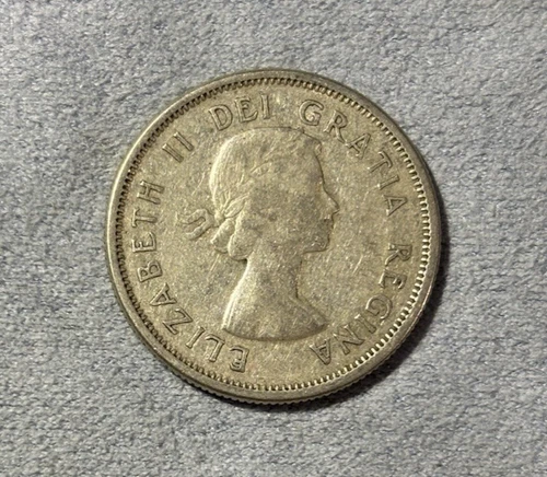 1964 Canada 25 Cents Elizabeth II - .800 Fine Silver - .1500 ASW - KM 52 - Nice