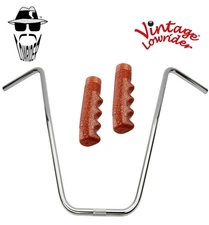 Original Lowrider 24" 22.2 D Handlebar Chrome 120mm Grips Sparkle/Brown