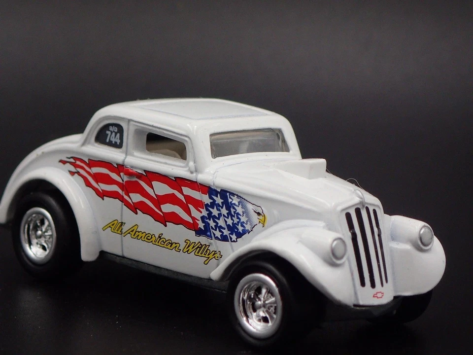 Modelo De Coche Diecast 1/64 Willys Gassers All American Willys Blanco 1933 33 - Imagen 4 de 4