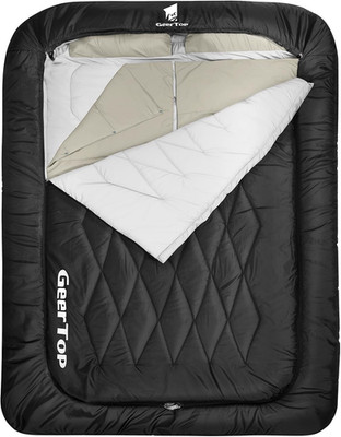 Cozy Doublewide Queen Sleeping Bag for Couples & Family Camping Comfort