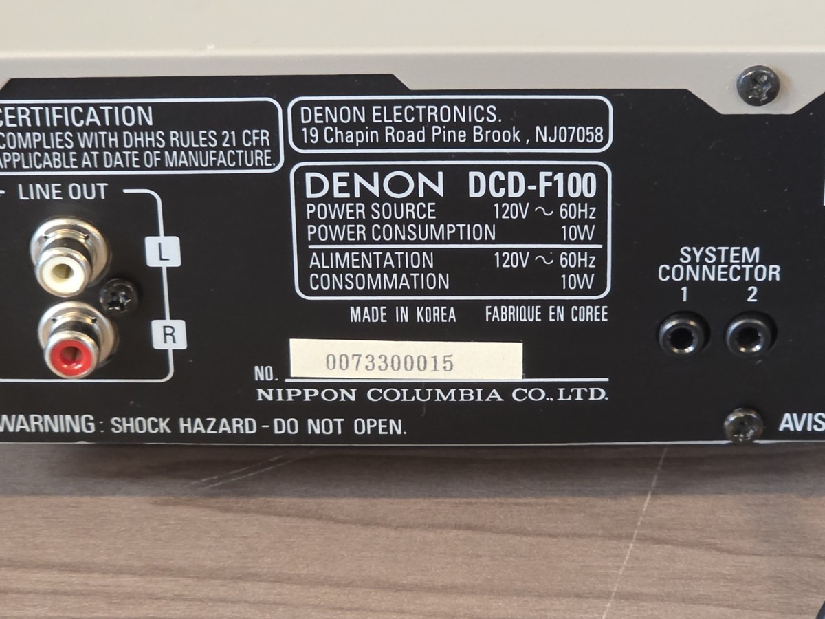 DENON F100 セットDCD-F100 DRA-F100 DMD-F100 Denon DRA-F100 Integrated Amplifier + DCD-F100 CD Player + Remote