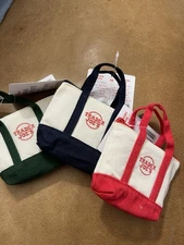 Set of 3 - Trader Joe's Micro Totes w/ Matching Grocery Bags - Red, Blue, Green