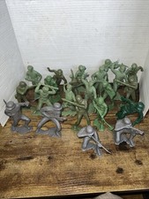 Vintage Louis Marx Toys Lot Of 22US Japanese German RussianWW2 Soldiers 6 inch