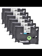 6-Pack Brother Heat-Shrink Tube Label Tape for HSe-231, 11.7mm, PTD220, PTE550W