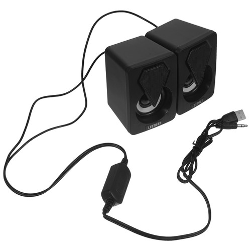 LED RGB Light Desktop Computer Speaker Loud Sound for PC Laptop Stereo X2 - 第 9/12 張圖片