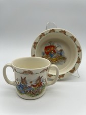 Royal Doulton Bunnykins Bone China Dinner Set Bowl Cup Art Pottery England 1936