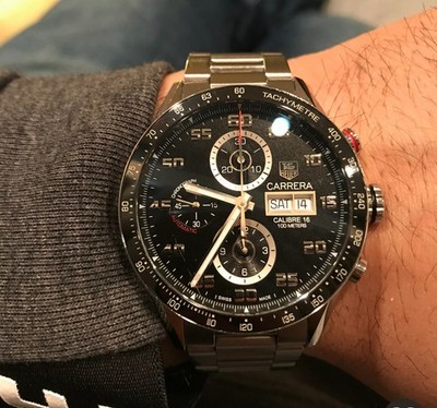 TAG Heuer Carrera Men's Black Watch - CV2A1R.BA0799 Caliber 16 Day-Date