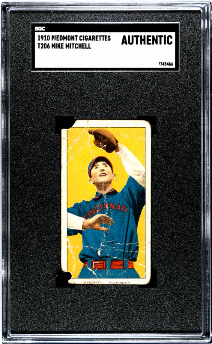 1909 T206 MIKE MITCHELL NNO POOR PIEDMONT 350 SGC A BASEBALL CINCINNATI REDS