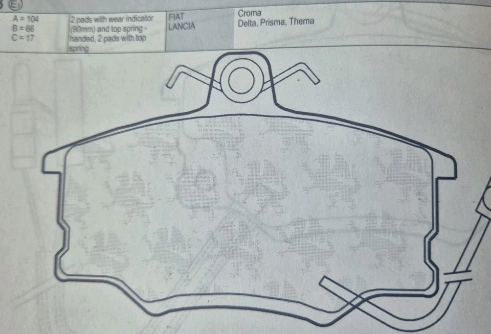 FRONT BRAKE PADS....PEUGEOT 306 2.0 1993-97. LUCAS GIRLING SYSTEM  (PAD 915) - Image 2 of 2