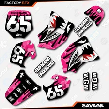 Pink Savage Camo Racing Graphics Kit fits 98-01 KTM 65sx 65 sx Decal sx65
