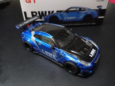 MINI GT LB★WORKS 日産 GT-R R35 Light Blue MINI GT 4 LB WORKS Nissan GT-R (R35) Light Blue Type 1, Rear